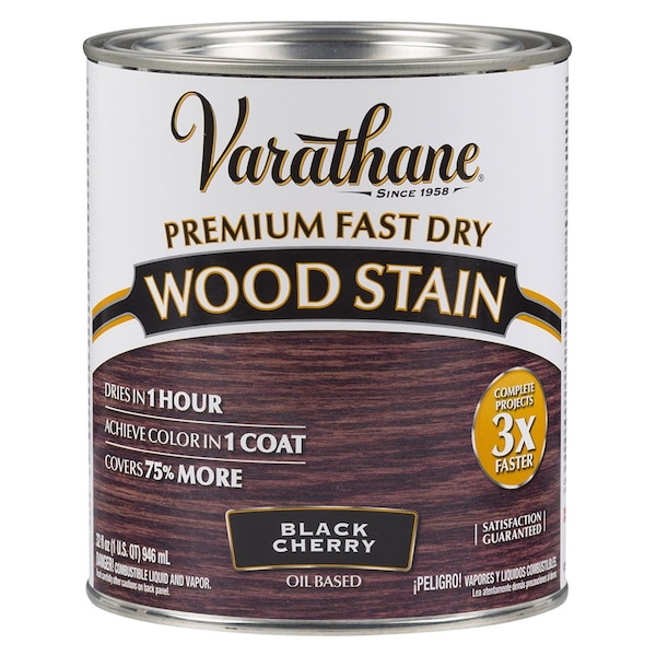 Varathane Premium Fast Dry Wood Stain, Black Cherry, 1 Qt 262009 - main